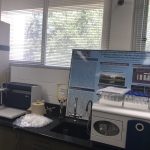 Lab equipment on the bench