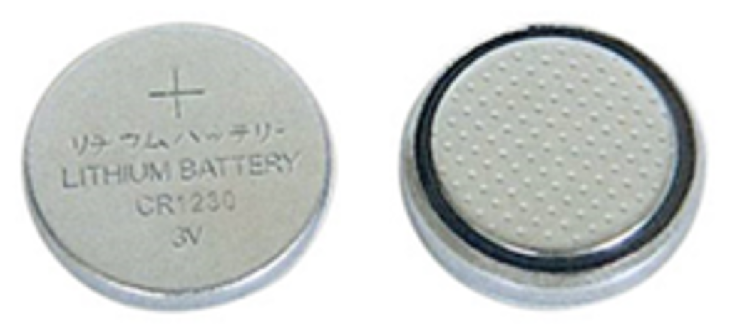 photograph of coin cell batteries.