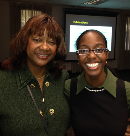 Richelle with her proud mother.