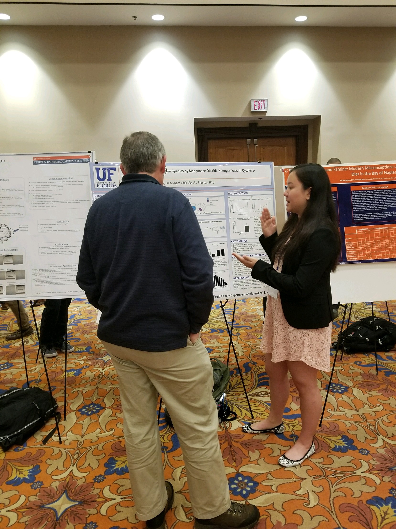 Olivia showcases her work at the Undergraduate Research Symposium